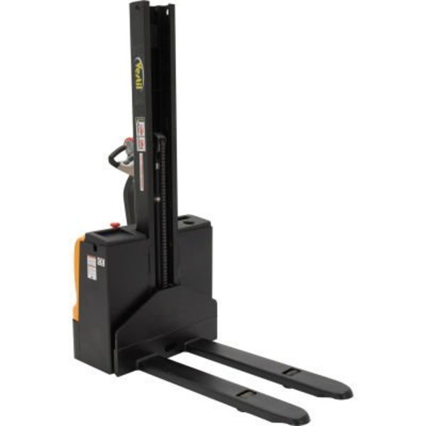 Vestil Fully Powered Narrow Mast Stacker SNM-62-FF-21 w/ Fixed Forks and Straddle Legs - 2200 Lb. Capacity SNM-62-FF-21